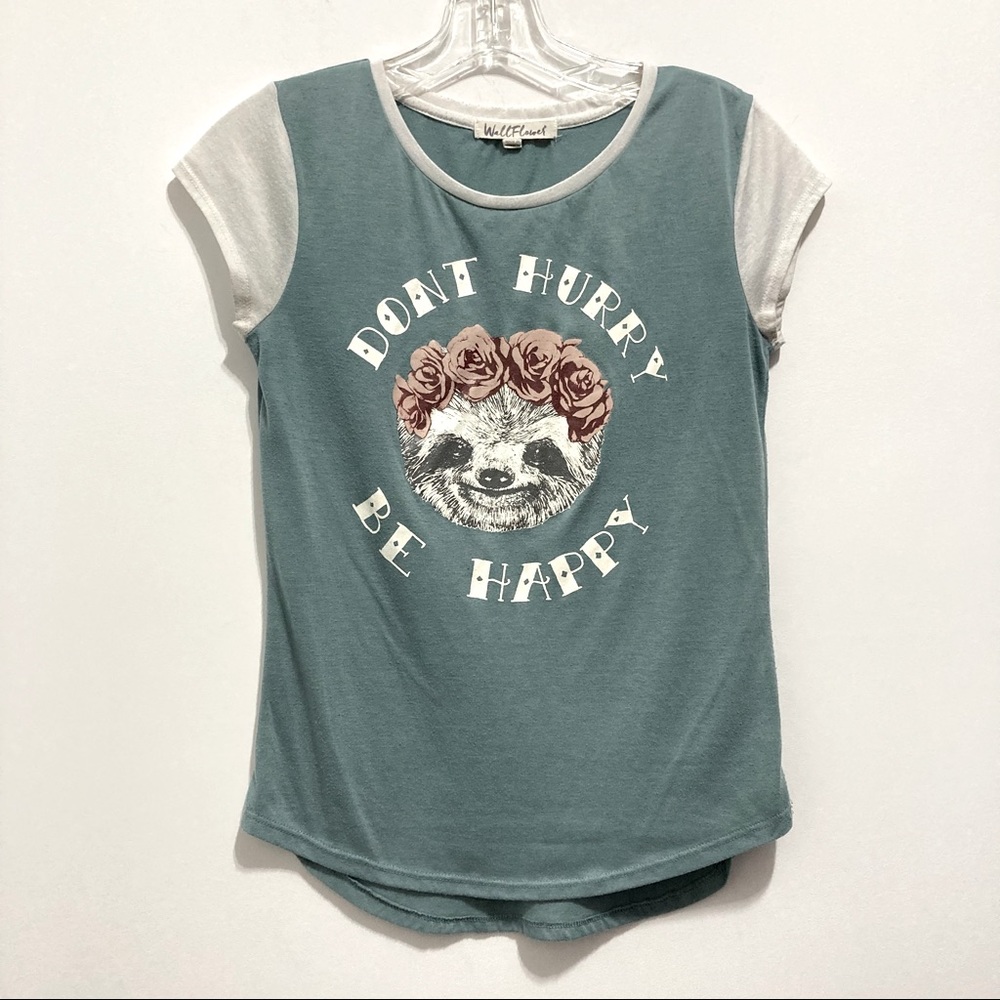 Wallflower ‘Don’t Hurry Be Happy’ Short Sleeves Tee